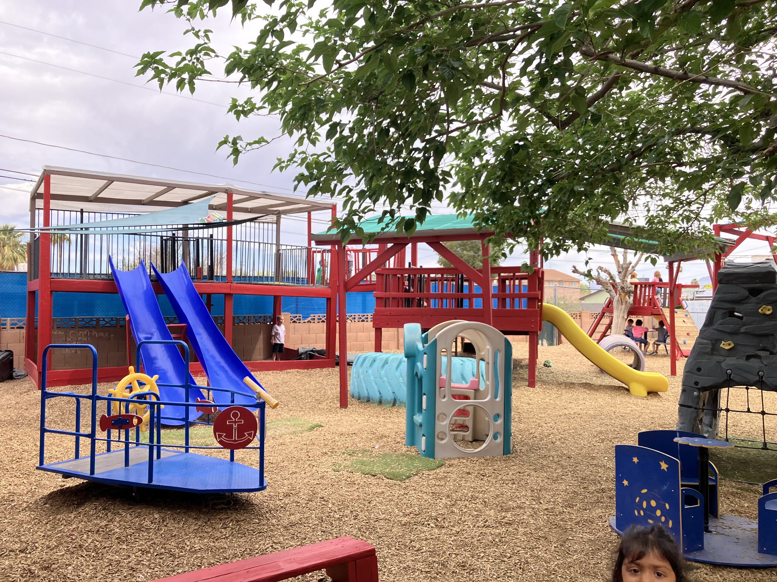 The Creative Center playground on a sunny afternoon