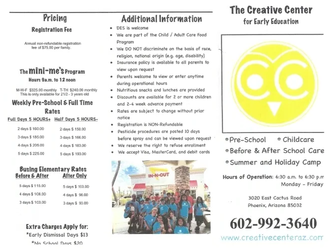 The Creative Center, early education program.